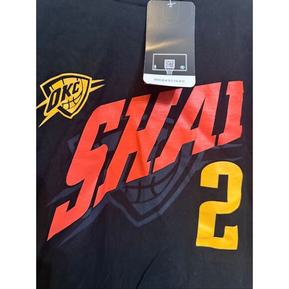 Stadium Essentials Unisex NBA OKC Thunder Shai Gilgeous T-shirt Black Large NWT - Picture 5 of 9